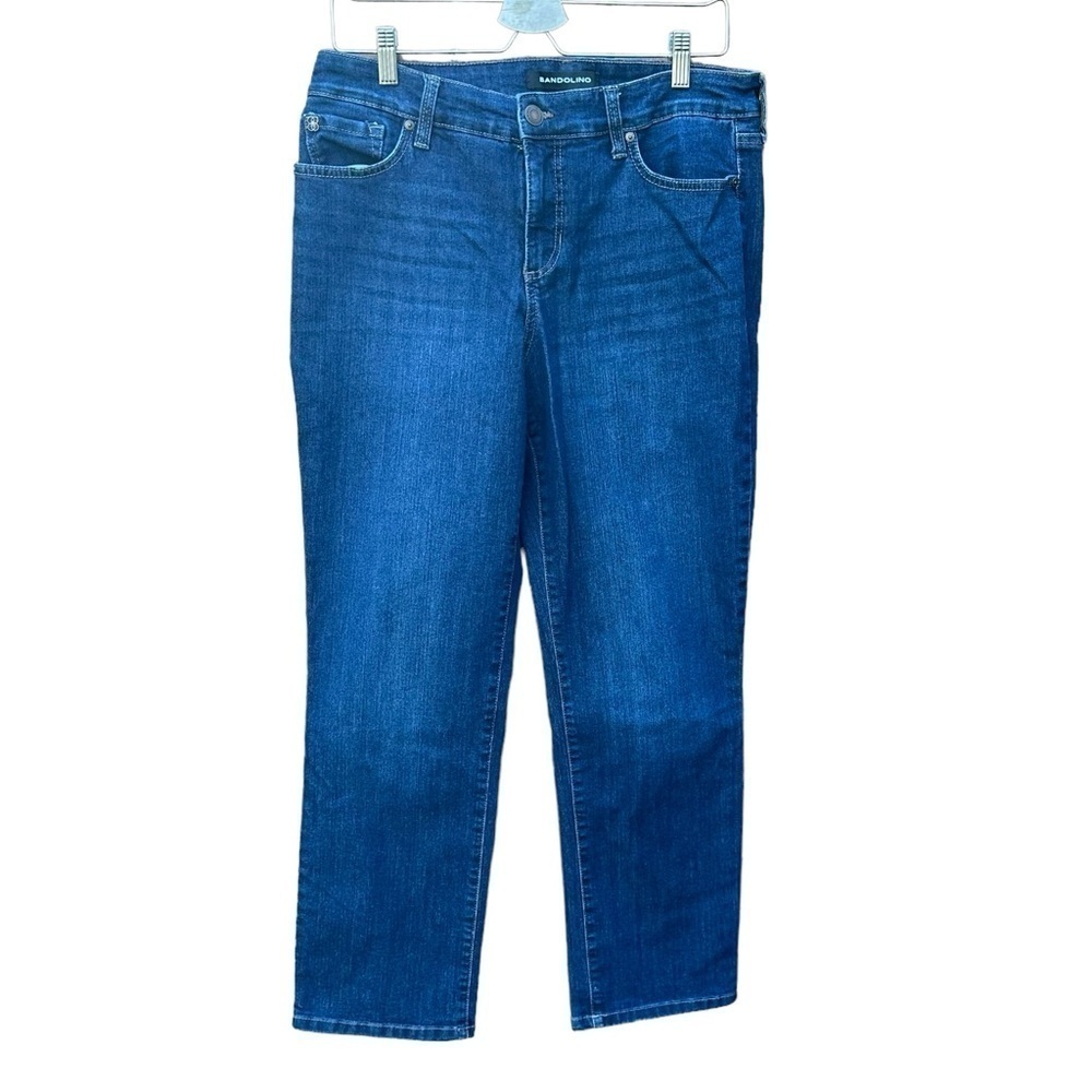 Bandolino women's size 12P straight leg blue jeans
